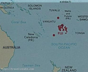 Fiji Island map