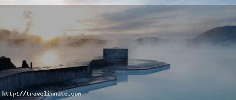 Blue Lagoon foggy pools